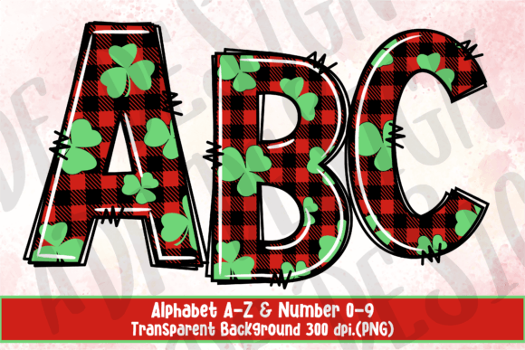 Buffalo Plaid Shamrocks Doodle Alphabet Review