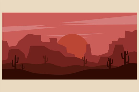 Desert Poster Abstract Background Review for Real Embroidery Projects