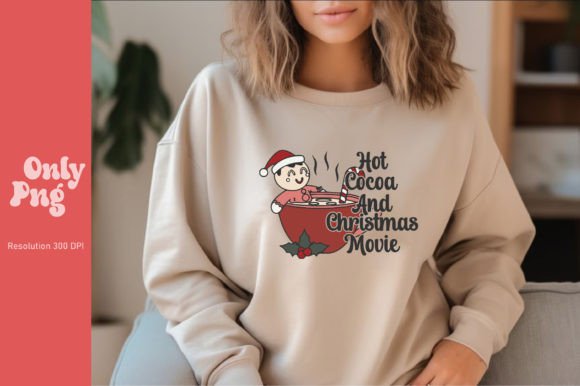 Hot Cocoa and Christmas Movie Png: A Cozy Embroidery Design for Holiday Projects