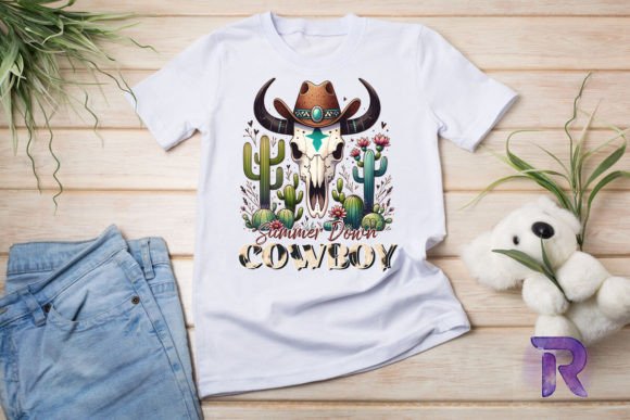 Summer Down Cowboy PNG: A Versatile Embroidery Design for Real Projects