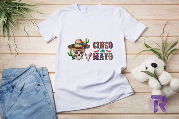 Western Cinco De Mayo Skull Sublimation